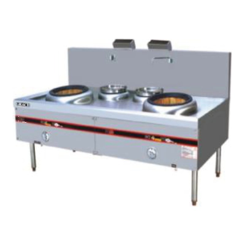 Chinese Cooking Range (2 Burners, 2 Warmers)
