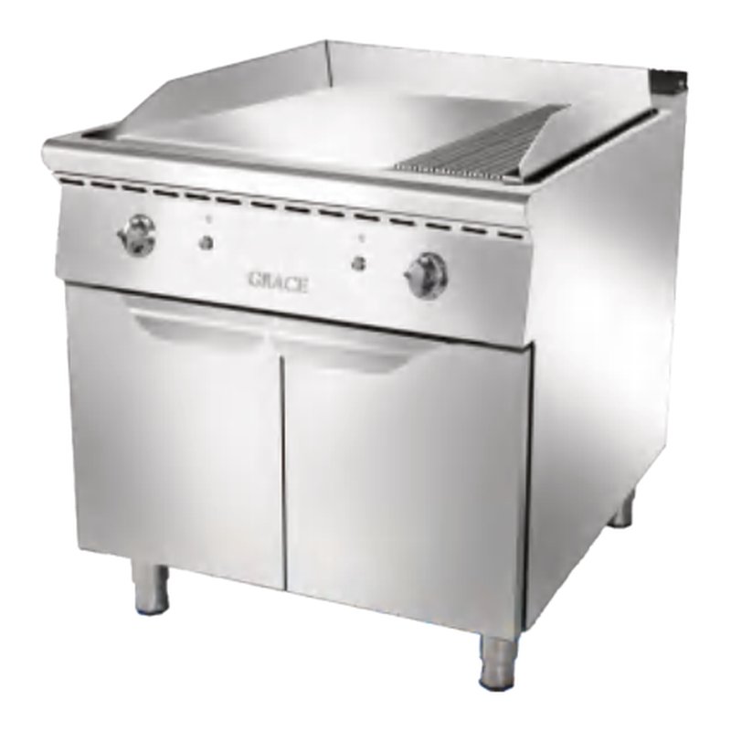 Gas Griddle with Cabinet (1/3 Grooved, 2/3 Flat)