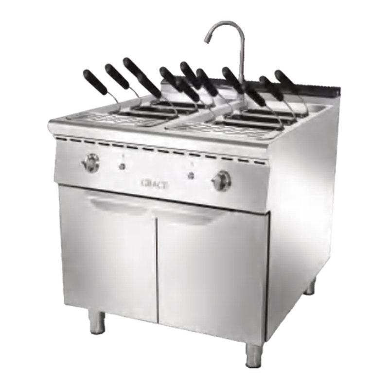 Gas Pasta Cooker with Cabinet