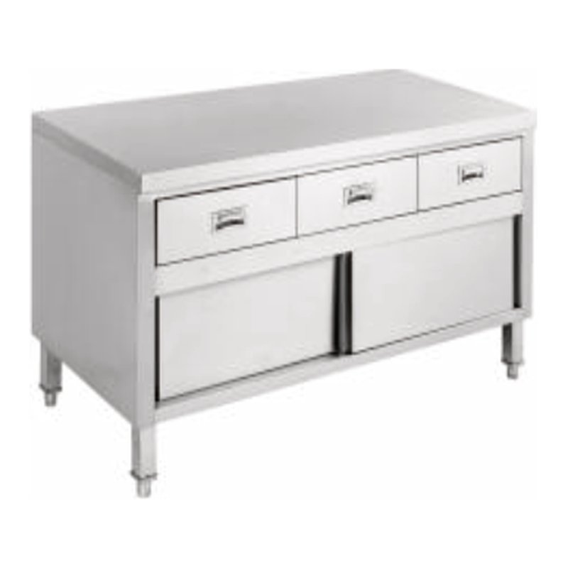 Stainless Steel Bench Cabinet with Drawers